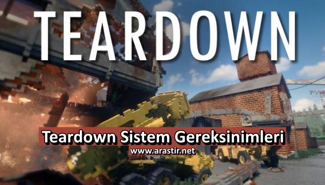 Teardown Sistem Gereksinimleri Nelerdir? Kaç GB 2024