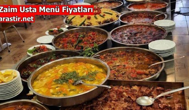 Zaim Usta Menü fiyat listesi