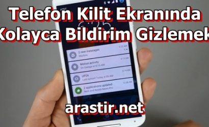 Telefon Kilit Ekranında Kolayca Bildirim Gizlemek